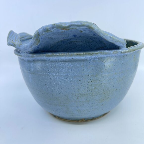 timberlate ceramic arts handcrafted ceramic bowl with fish & starfish design - Picture 7 of 10